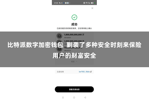 比特派数字加密钱包 剿袭了多种安全时刻来保险用户的财富安全