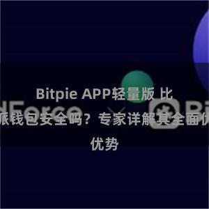 Bitpie APP轻量版 比特派钱包安全吗？专家详解其全面优势