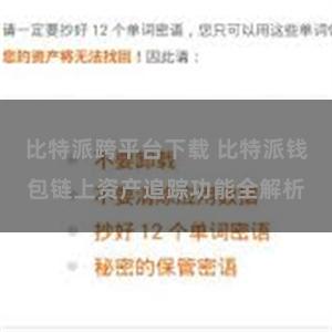 比特派跨平台下载 比特派钱包链上资产追踪功能全解析