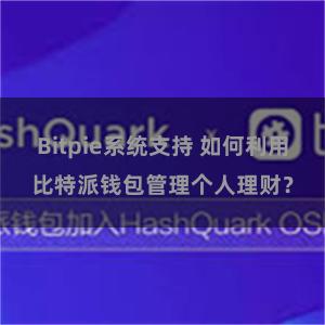 Bitpie系统支持 如何利用比特派钱包管理个人理财？