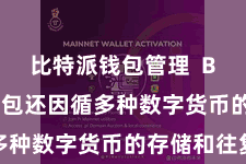 比特派钱包管理 Bitpie钱包还因循多种数字货币的存储和往复